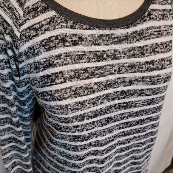 Cato Striped Long Sleeve Elbow Patches Knit Sweater Size Small - Picture 4 of 7